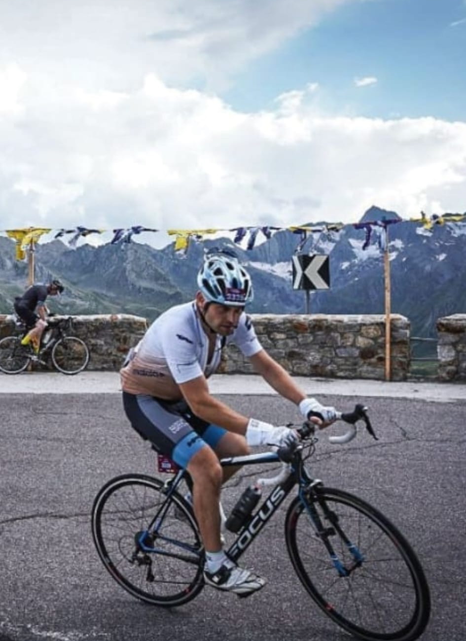 Radsportfreund beim Ötztaler Radmarathon